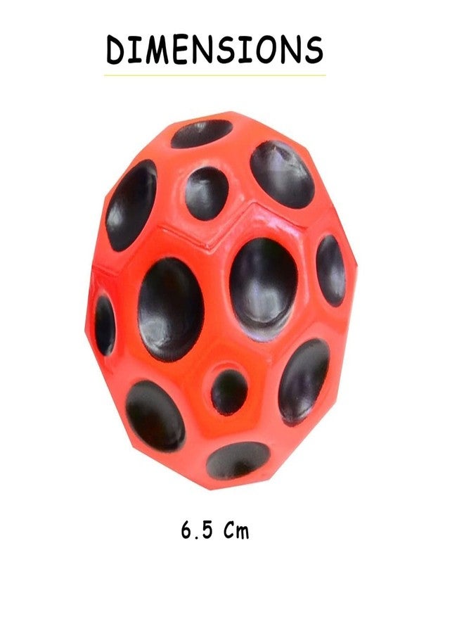 ويش كي كرة ويشكي كريزي باونس مون للأطفال، مطاط ناعم عالي الارتداد، بنقشة القمر، كرة مضادة للتوتر للبالغين، كرة تدريب رياضية، كرة حسية للأطفال، متنوعة (عبوة من قطعتين) - Image 2